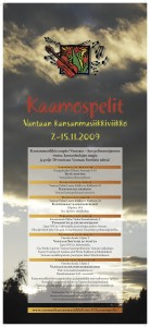 2009 Kaamospelit-juliste. © Pienihuone, Sauli Heikkilä